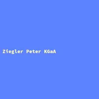 Manufacturer: Ziegler Peter KGaA