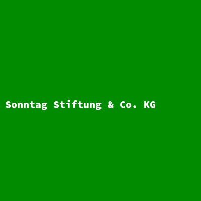 Manufacturer: Sonntag Stiftung &amp; Co. KG
