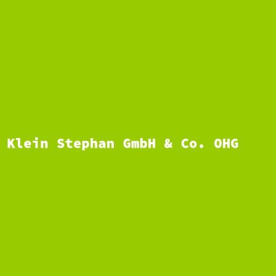 Manufacturer: Klein Stephan GmbH &amp; Co. OHG