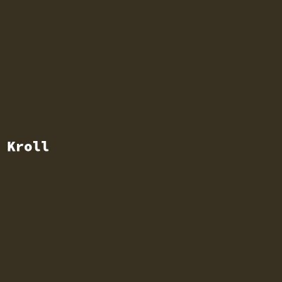 Manufacturer: Kroll