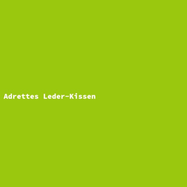 Adrettes Leder-Kissen