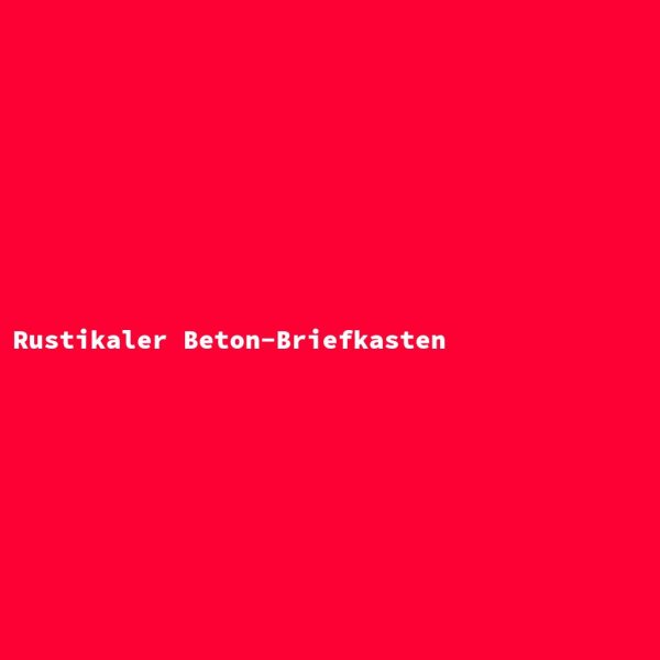 Rustikaler Beton-Briefkasten