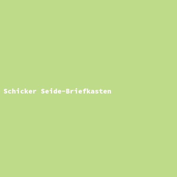 Schicker Seide-Briefkasten
